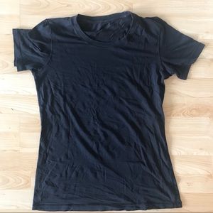 lululemon athletica crew cotton tee black 8